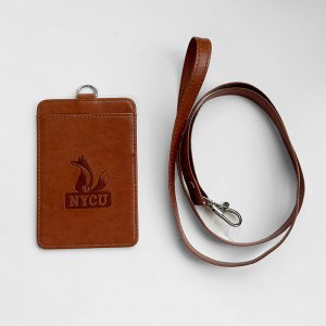 NYCU狐狸皮革雙層證件套_焦糖棕